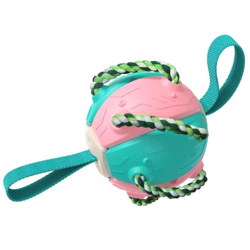Brinquedo Interativo Bola Frisbee para Cães Rosa/Turquesa - Estilo.e