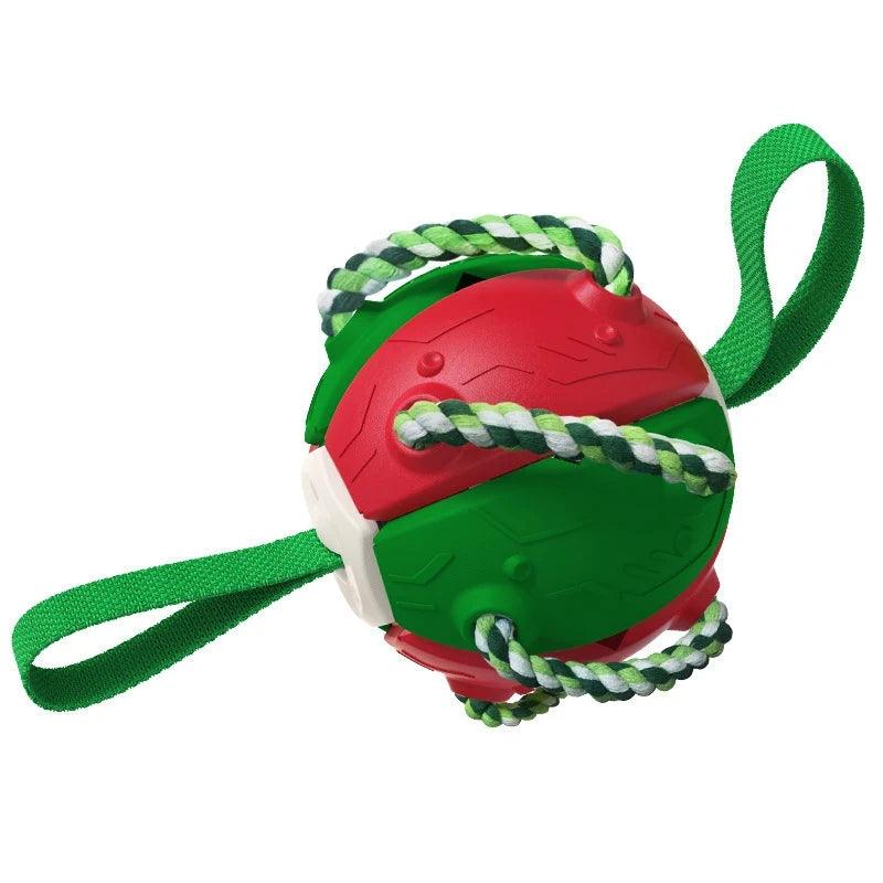 Brinquedo Interativo Bola Frisbee para Cães Verde/Vermelho - Estilo.e
