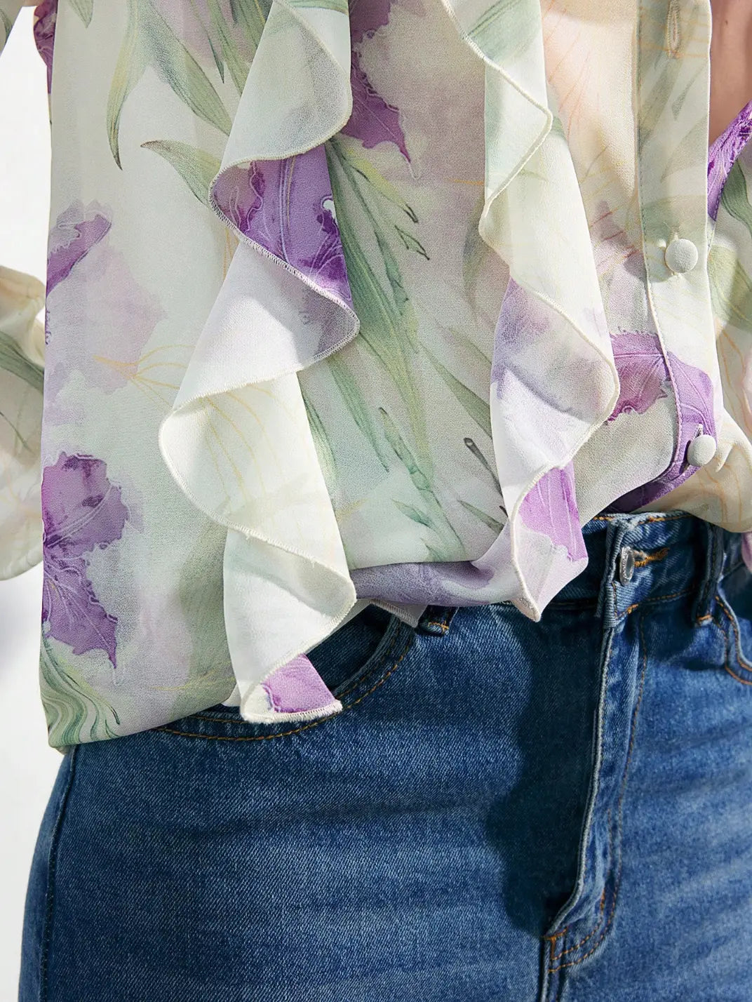 Blusa Feminina Manga Longa Babado Floral - EstiloE, Blusa Feminina, Blusa Manga Longa, Camisa Floral, Blusa Floral, Camisa Feminina Floral Camisa Feminina, Camisa Feminina Manga Longa, Camisa Feminina Estampada