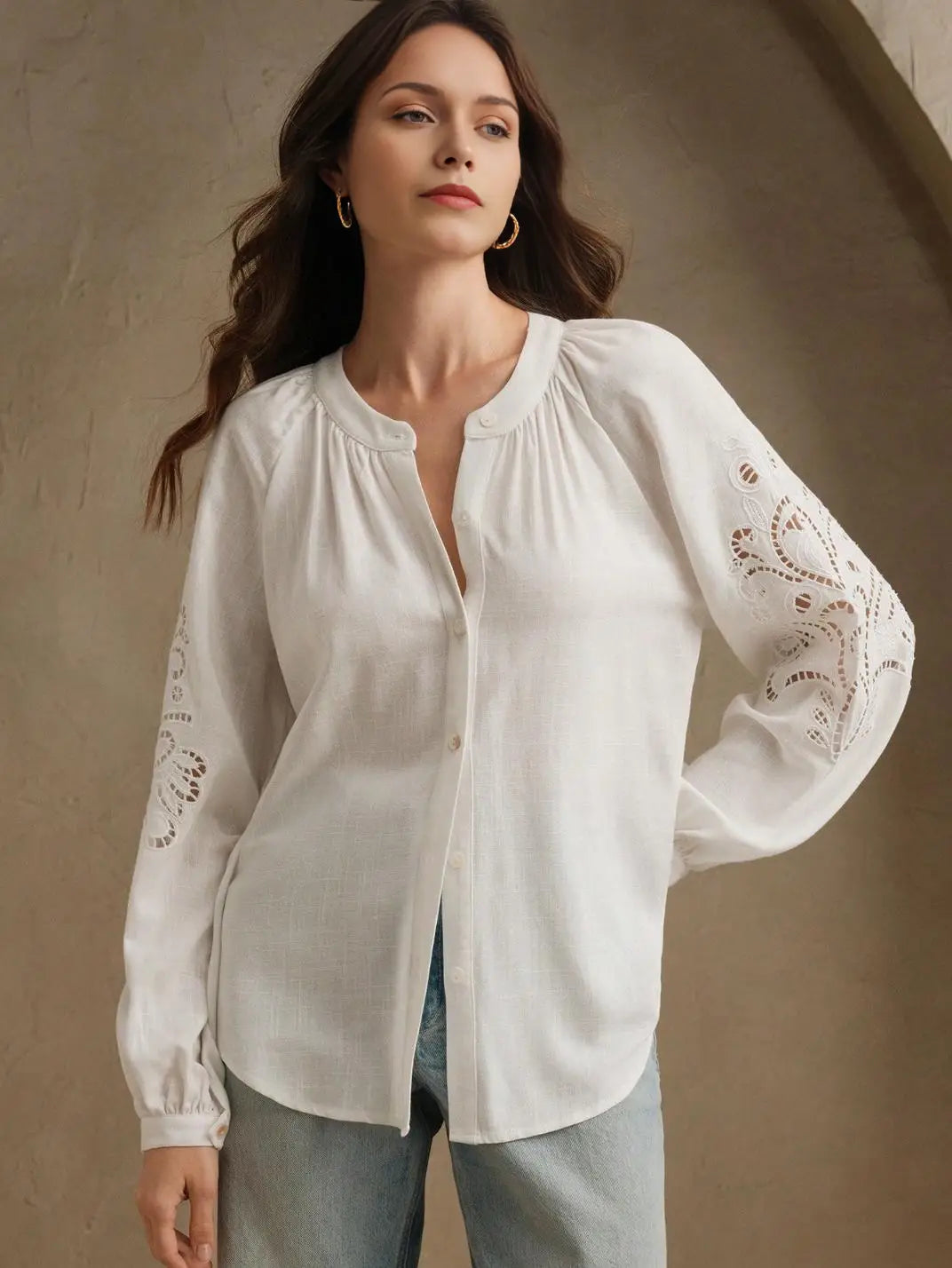 Camisa Feminina Manga Longa Bordada Viscolinho Branco - EstiloE, Camisa Manga Longa, Camisa Feminina Manga Longa, Camisa Feminina Bordada, Camisa Feminina Estampada, Camisa Feminina, Blusa Sofisticada, Blusa Manga Longa, Blusa Feminina Bordada, Blusa Feminina Branca, Blusa Bordada, Blusa Elegante, Camisa Feminina Branca