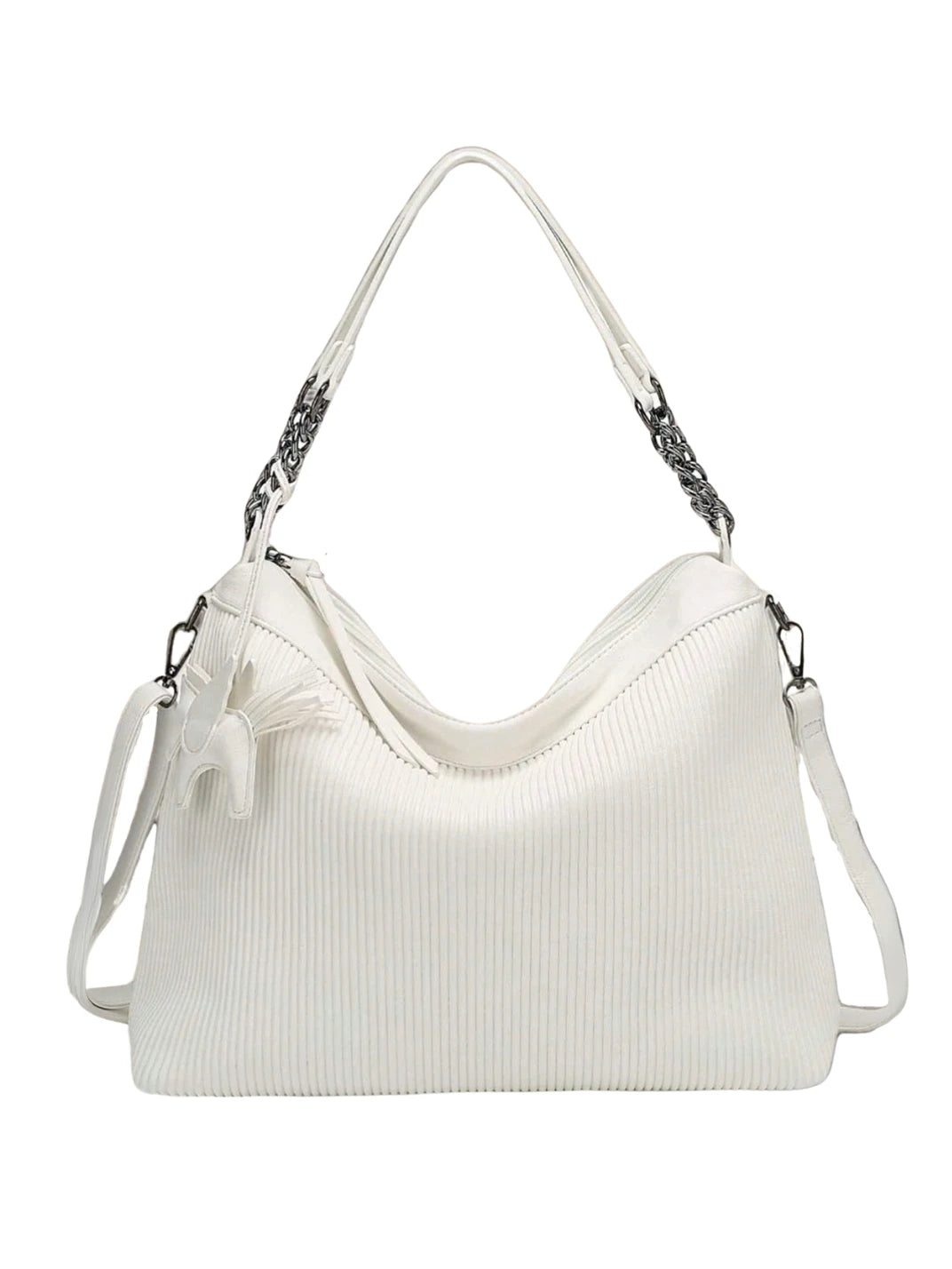 Bolsa Grande Canelado Soft Branca EstiloE, Bolsa Feminina Grande, Bolsa de Ombro, Bolsa Grande, Bolsa Grande Feminina, Bolsa Casual, Bolsa Branca Grande