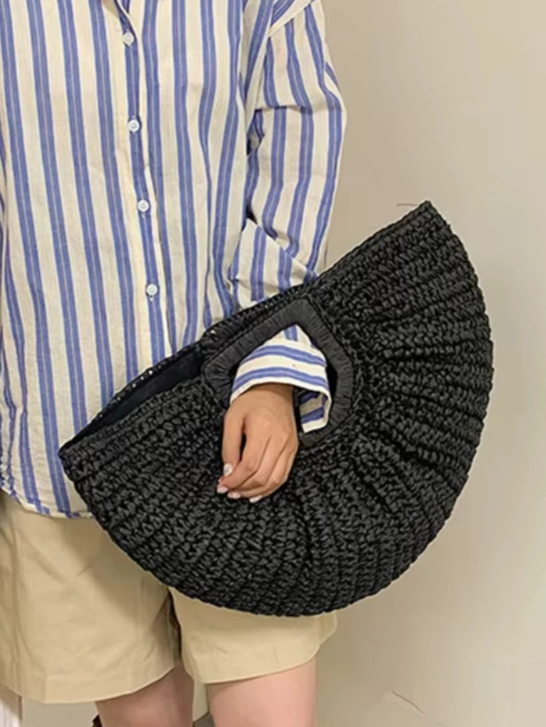 Bolsa de Palha Meia Lua Glam EstiloE, Bolsa de Palha, Bolsa de Praia, Bolsa Grande, Bolsa de Praia de Palha, Bolsa Feminina, Bolsa Grande de Praia, Bolsa Boho, Bolsa de Mão, Bolsa Elegante