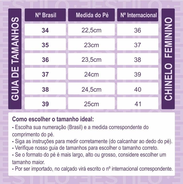 Papete Birken Feminino Fivela Medidas - Estilo.E