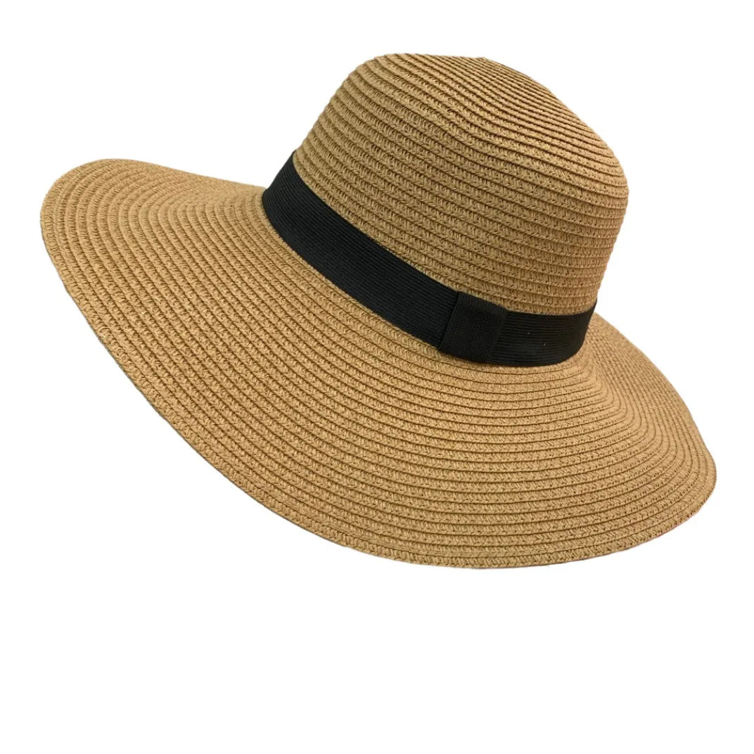 Chapéu de Praia Floppy Aba Larga Caramelo EstiloE, Chapéu Floppy de Aba Larga, Chapéu Feminino, Chapéu de Praia Floppy, Chapéu de Praia de Aba Larga, Chapéu de Praia, Chapéu de Palha Caramelo