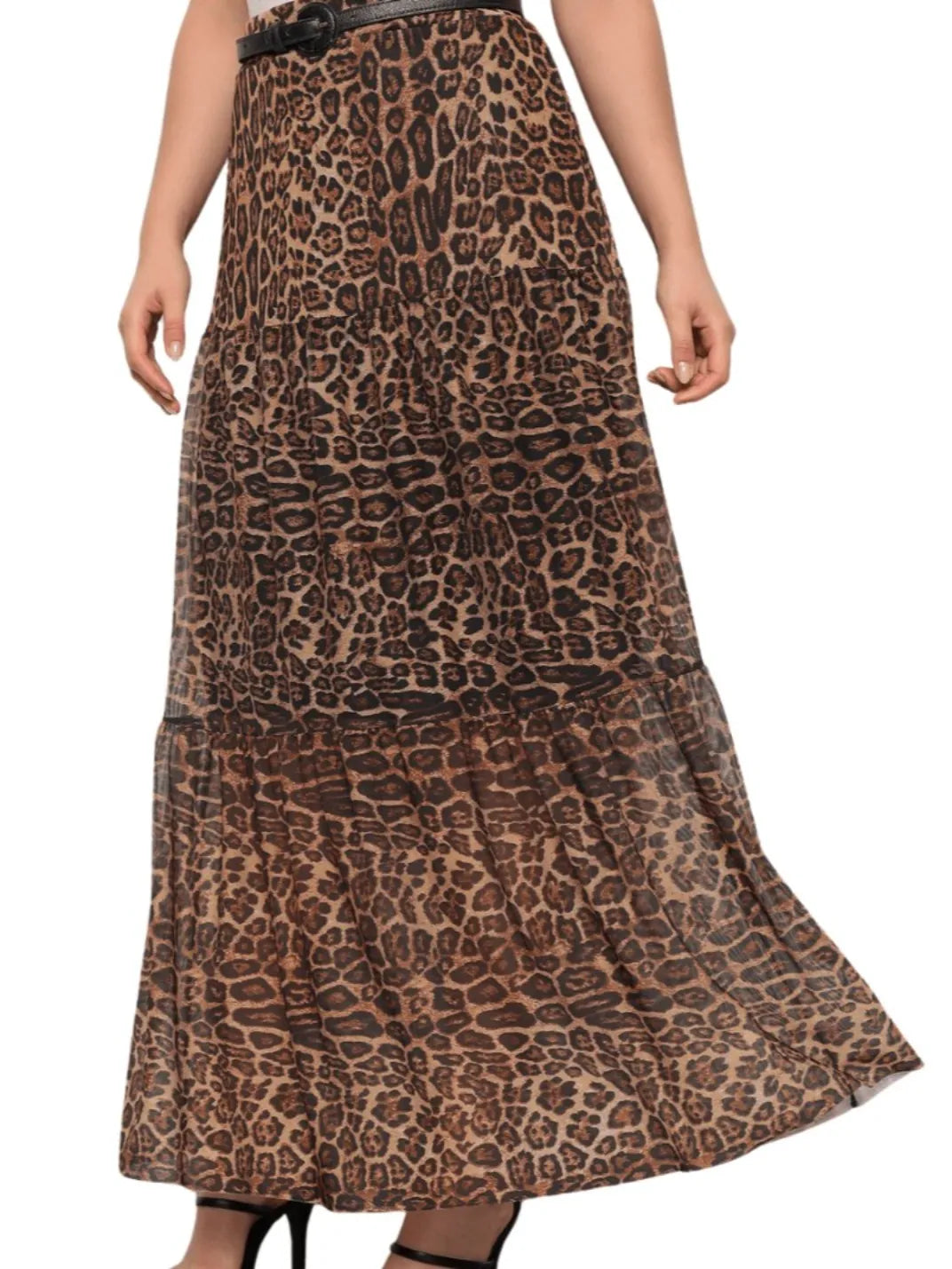 Saia Longa Oncinha Tres Marias - EstiloE, Saia Longa, Saia Tule, Saia Feminina, Saia Casual, Saia Franzida, Saia Longa Estampada, Saia Tres Marias