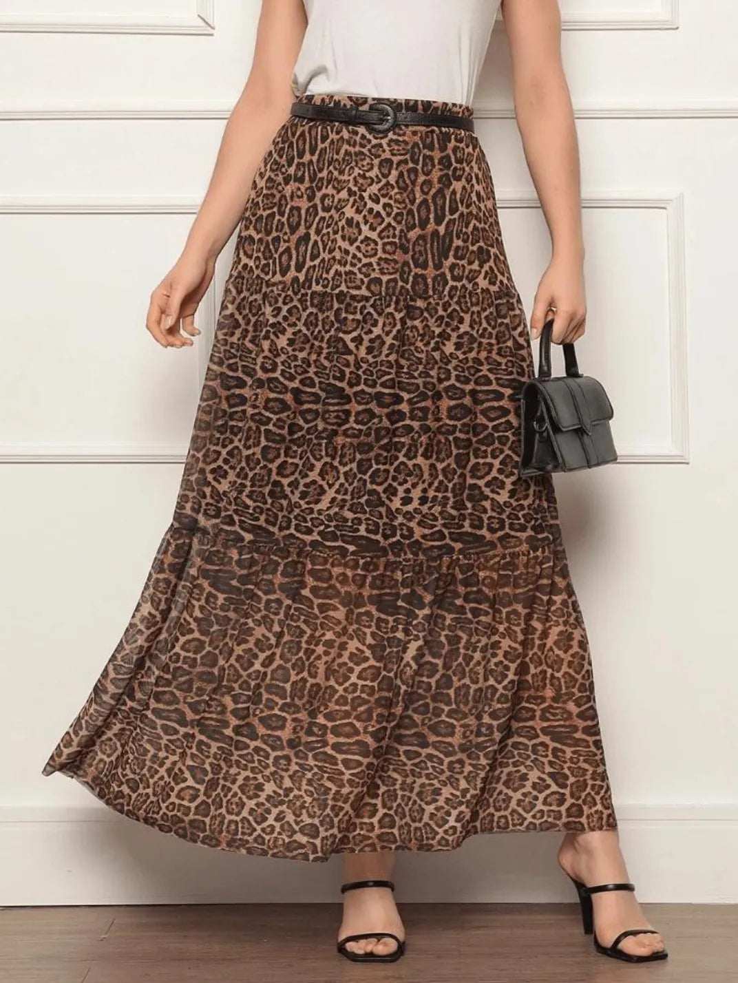 Saia Longa Tule Oncinha Tres Marias - EstiloE, Saia Longa, Saia Tule, Saia Feminina, Saia Casual, Saia Franzida, Saia Longa Estampada, Saia Tres Marias