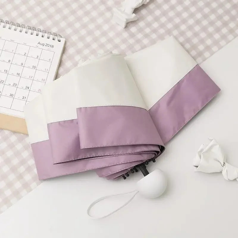 Sombrinha Mini Bicolor Lilac - Estilo.E, Sombrinha, Sombrinha com Proteção Solar, Sombrinha Mini, Mini Guarda Chuva, Sombrinha Pequena, Guarda Chuva de Bolsa, Sombrinha de Chuva