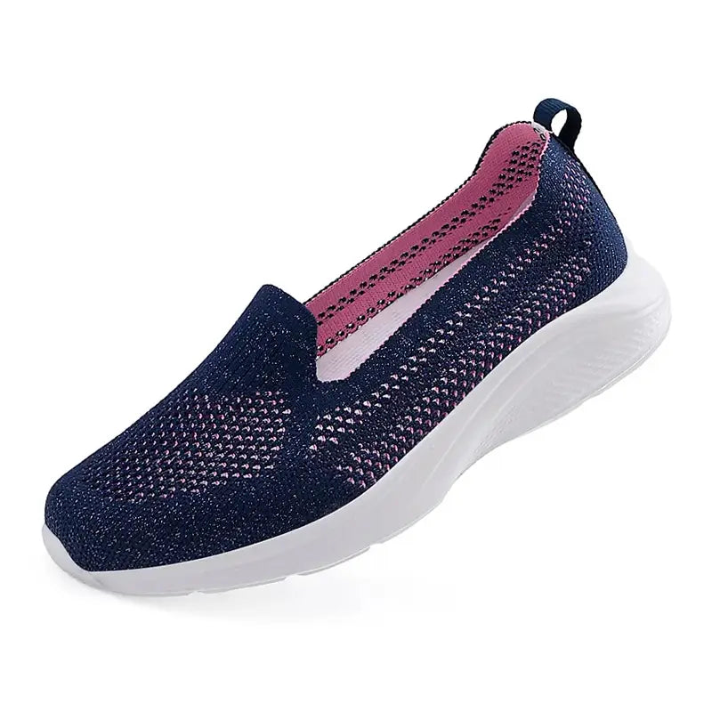 Tênis Feminino Casual Bicolor Marinho/Pink - Estilo.e