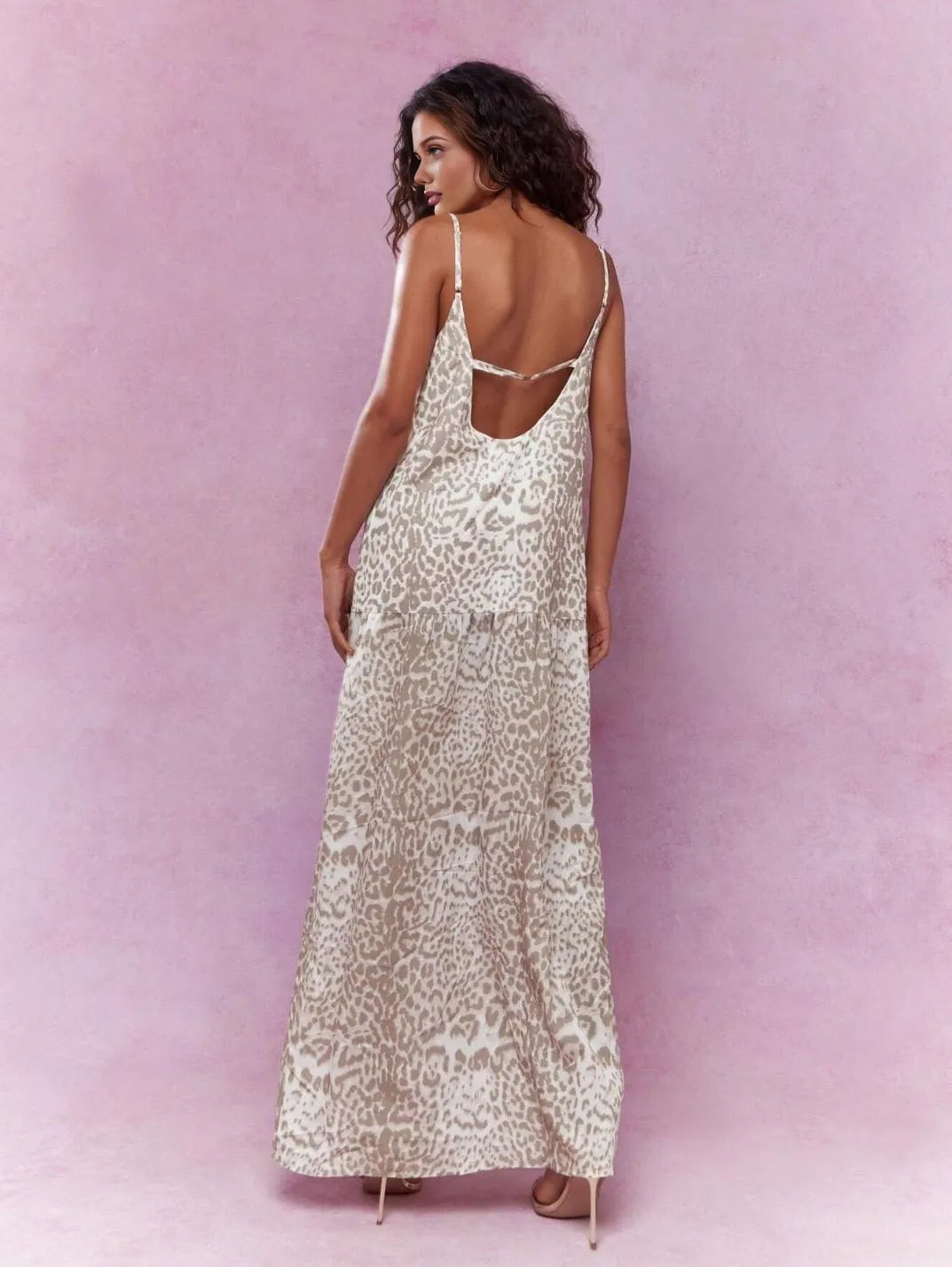 Vestido Longo Maxi Alcinha Onça Bege EstiloE, Vestido Longo, Vestido Feminino, Vestido Casual, Vestido Alcinha, Vestido Soltinho, Vestido Boho, Vestido Estampado, Vestido de Alcinha, Vestido Oncinha, Vestido Onça, Vestido Animal Print