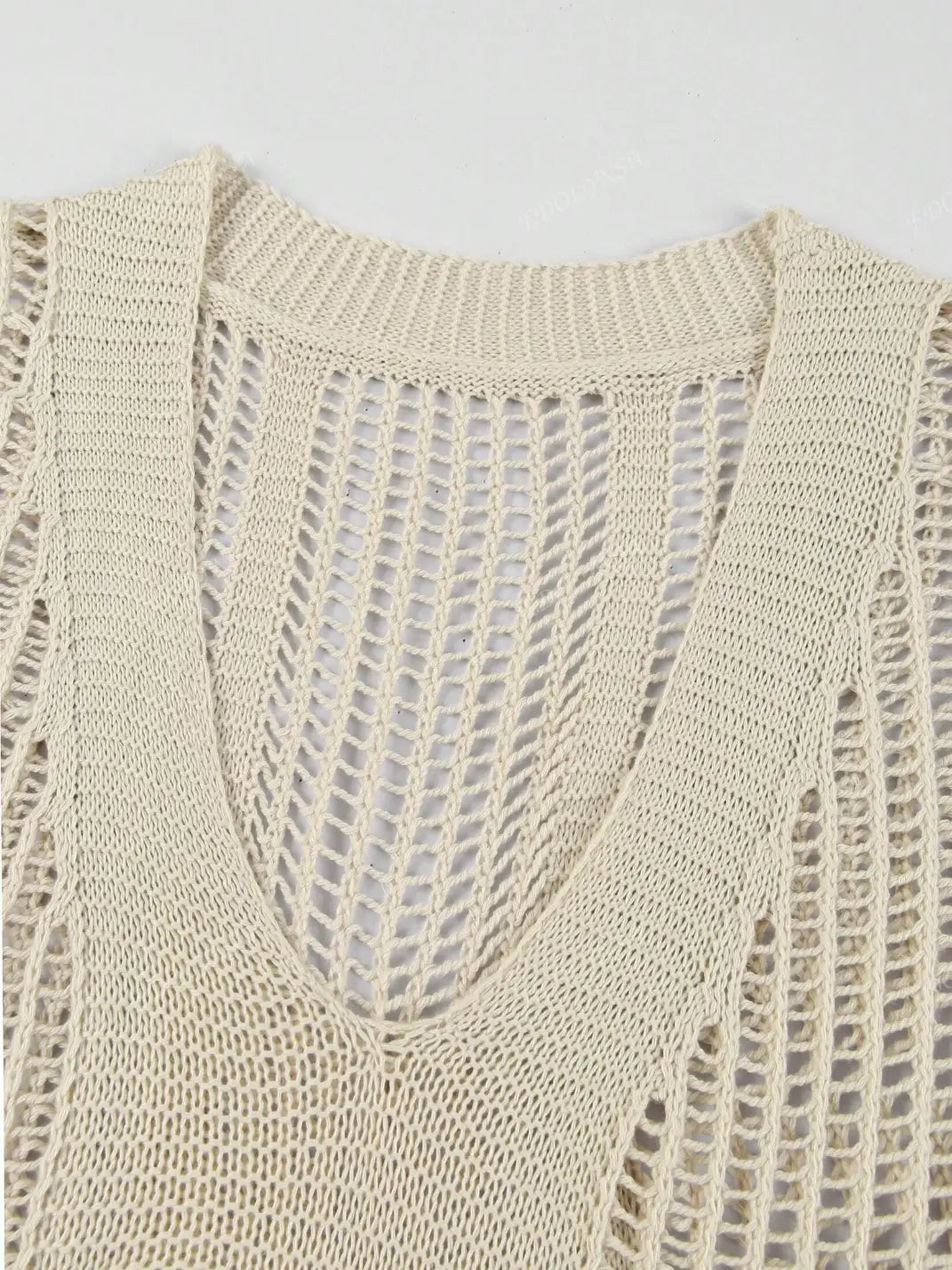 Vestido Saída de Praia Longo Tricô Bege EstiloE, Vestido Feminino, Vestido Saída de Praia, Vestido Croche, Vestido Longo Trico, Saída de Praia Trico Bege, Vestido Trico