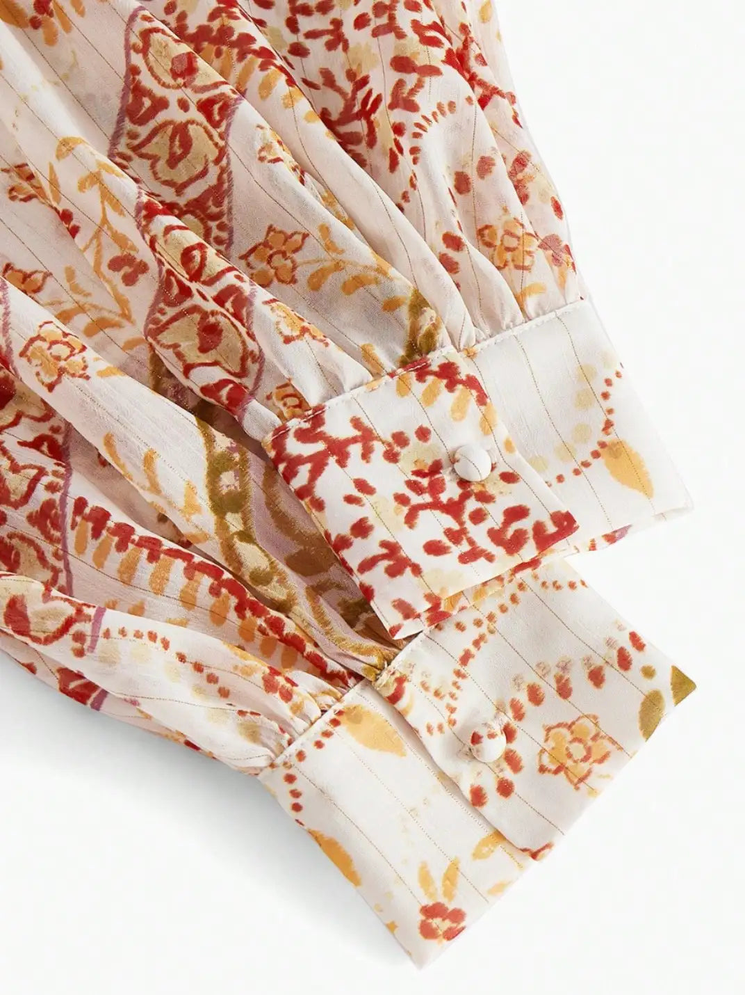 Blusa Manga Longa Babados Paisley - EstiloE, Camisa Manga Longa, Camisa Feminina Manga Longa, Camisa Feminina Floral, Camisa Feminina Estampada, Camisa Feminina, Blusa Manga Longa, Blusa Manga Longa, Blusa Feminina, Blusa Estampa Paisley, Blusa Manga longa Paisley