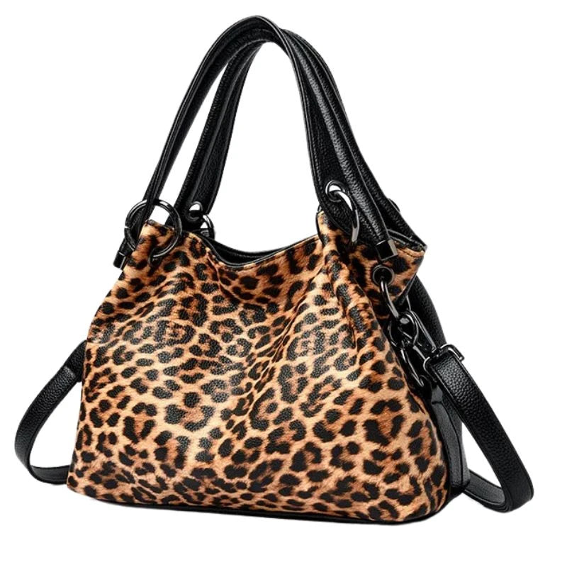 Bolsa de Ombro Animal Print Estampa Onça, Bolsa Feminina, Bolsa Feminina Média, Bolsa de ombro, Bolsa Animal Print