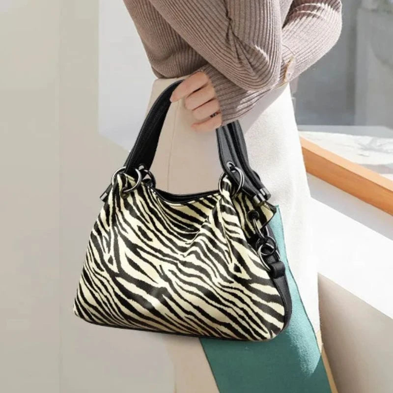 Bolsa de Ombro Animal Print Estampa Onça, Bolsa Feminina, Bolsa Feminina Média, Bolsa de ombro, Bolsa Animal Print