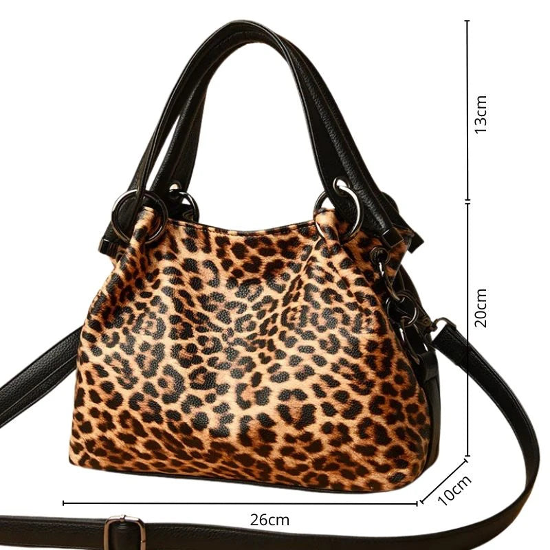 Bolsa de Ombro Animal Print Estampa Onça, Bolsa Feminina, Bolsa Feminina Média, Bolsa de ombro, Bolsa Animal Print