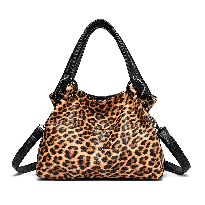 Bolsa de Ombro Animal Print Estampa Onça, Bolsa Feminina, Bolsa Feminina Média, Bolsa de ombro, Bolsa Animal Print