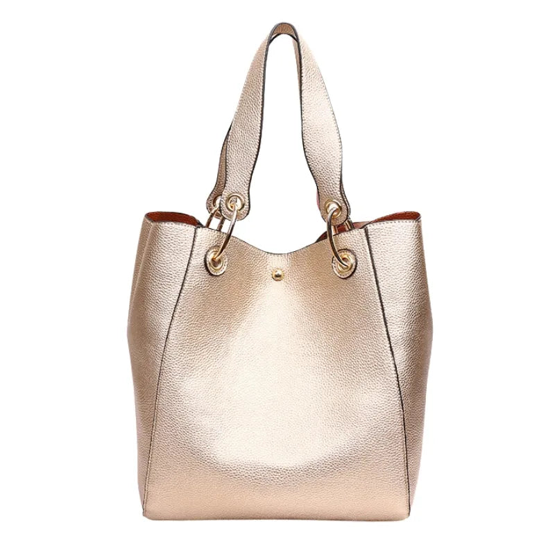 Bolsa Feminina Grande Maxi Lux Dourado - Estilo.E, Bolsas Feminina Grandes, Bolsa Grande, Bolsa Feminina de Ombro, Bolsa Feminina, Bolsa de Ombro, Bolsa Dourada