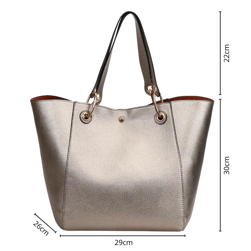 Bolsa Feminina Grande Maxi Lux Bronze - Estilo.E, Bolsas Feminina Grandes, Bolsa Grande, Bolsa Feminina de Ombro, Bolsa Feminina, Bolsa de Ombro, Bolsa Bronze