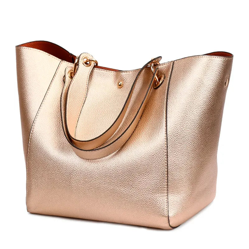 Bolsa Feminina Grande Maxi Lux Dourado - Estilo.E, Bolsas Feminina Grandes, Bolsa Grande, Bolsa Feminina de Ombro, Bolsa Feminina, Bolsa de Ombro, Bolsa Dourada