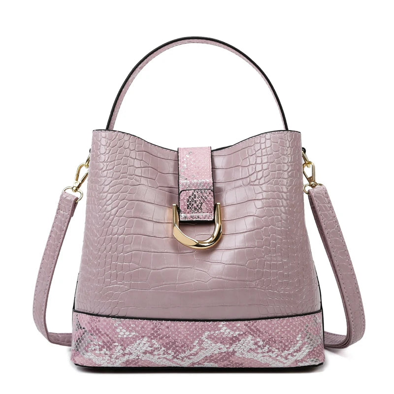 Bolsa Feminina Textura Croco Rosa, Bolsa Feminina Média, Bolsa Feminina de Ombro, Bolsa Transversal Feminina, Bolsa Feminina, Bolsa de Passeio, Bolsa de Ombro,