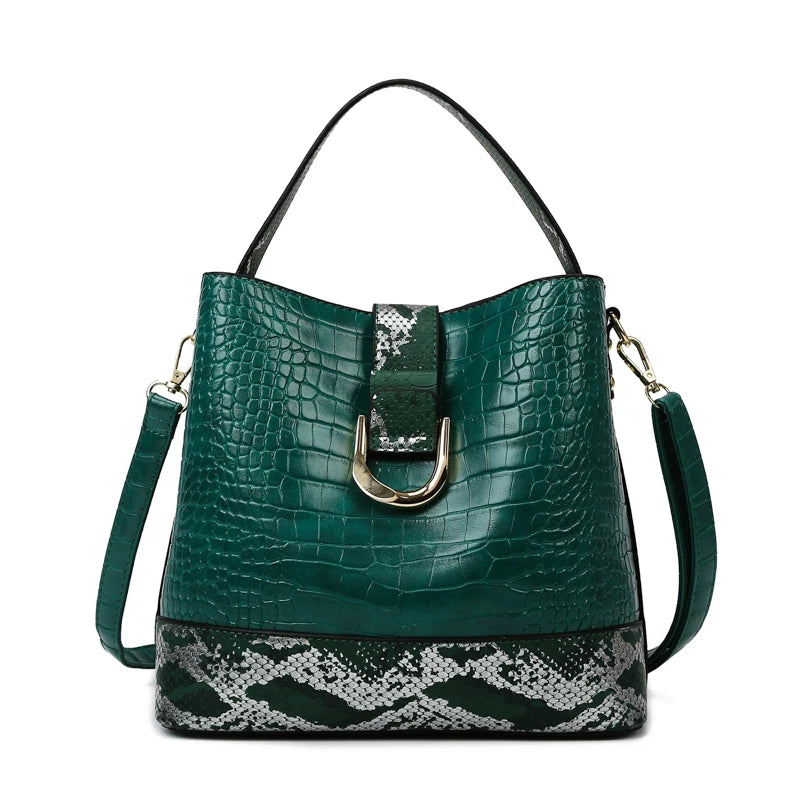 Bolsa Feminina Textura Croco Verde, Bolsa Feminina Média, Bolsa Feminina de Ombro, Bolsa Transversal Feminina, Bolsa Feminina, Bolsa de Passeio, Bolsa de Ombro,