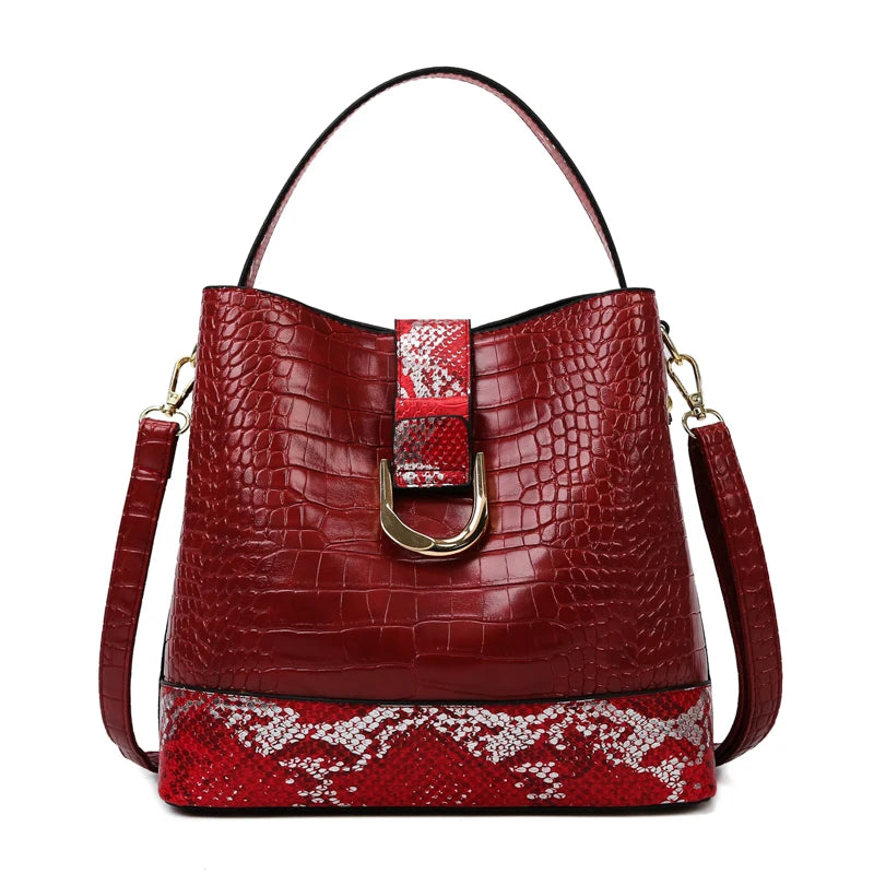 Bolsa Feminina Textura Croco Vermelha, Bolsa Feminina Média, Bolsa Feminina de Ombro, Bolsa Transversal Feminina, Bolsa Feminina, Bolsa de Passeio, Bolsa de Ombro,