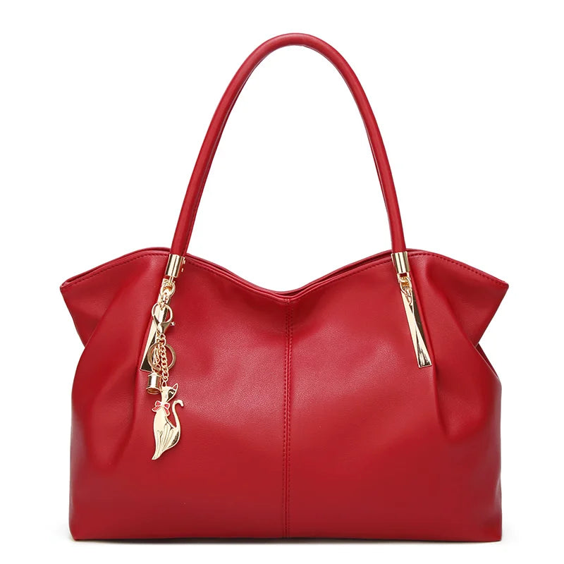 Bolsa Feminina de Ombro Elegance Vermelho - Estilo.E, Bolsas Feminina Grandes, Bolsa Grande, Bolsa Feminina de Ombro, Bolsa Feminina, Bolsa de Ombro