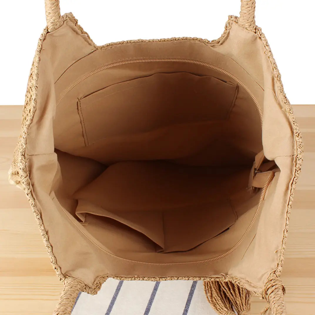 Bolsa de Palha Bicolor EstiloE, Bolsa de Palha, Bolsa de Praia, Bolsa Grande, Bolsa de Praia de Palha, Bolsa Feminina, Bolsa Grande de Praia, Bolsa de Croche, Bolsa Boho, Bolsa de Ombro