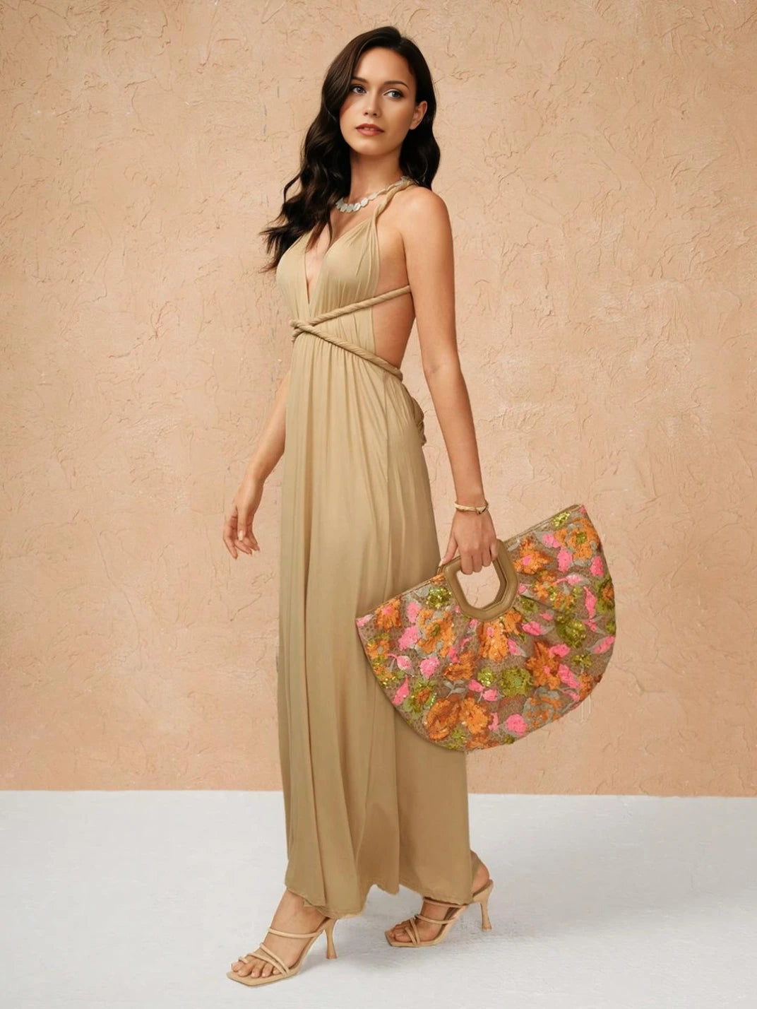 Bolsa Meia Lua Glam Decorada EstiloE, Bolsa de Palha, Bolsa de Praia, Bolsa Grande, Bolsa de Praia de Palha, Bolsa Feminina, Bolsa Grande de Praia, Bolsa Decorada, Bolsa de Mão, Bolsa Elegante, Bolsa com Paetês