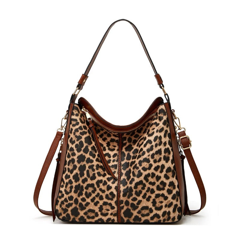 Bolsa de Ombro Animal Print Estampa Leopardo, Bolsa Feminina, Bolsa Feminina Grande, Bolsa de ombro, Bolsa Animal Print