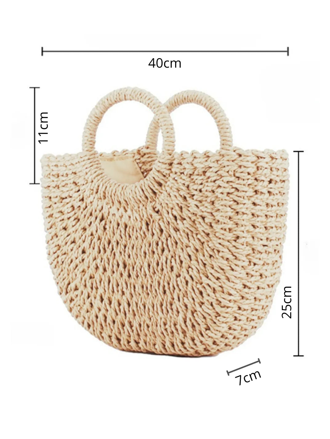 Bolsa de Palha Meia Lua Bege EstiloE, Bolsa de Palha, Bolsa de Praia, Bolsa Grande, Bolsa de Praia de Palha, Bolsa Feminina, Bolsa Grande de Praia, Bolsa Boho, Bolsa de Mão