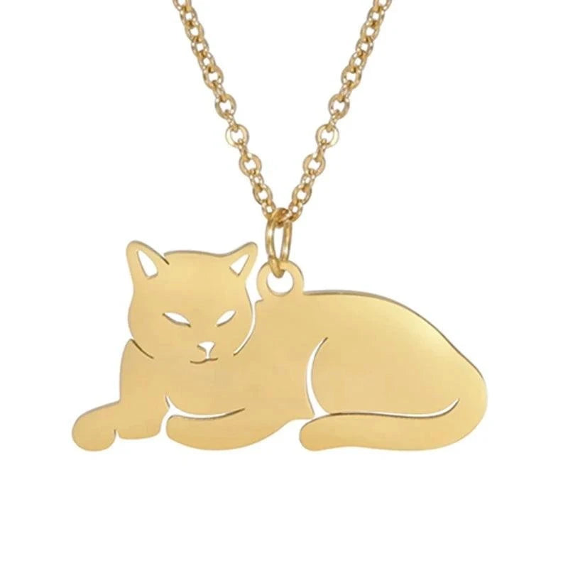 Colar Gatinho Manhoso Dourado - Estilo.e