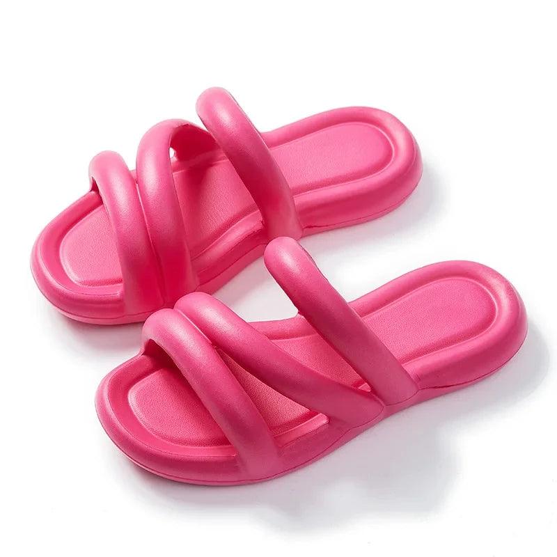 Chinelo Flatform Nuvem Feminino Pink - Estilo.E