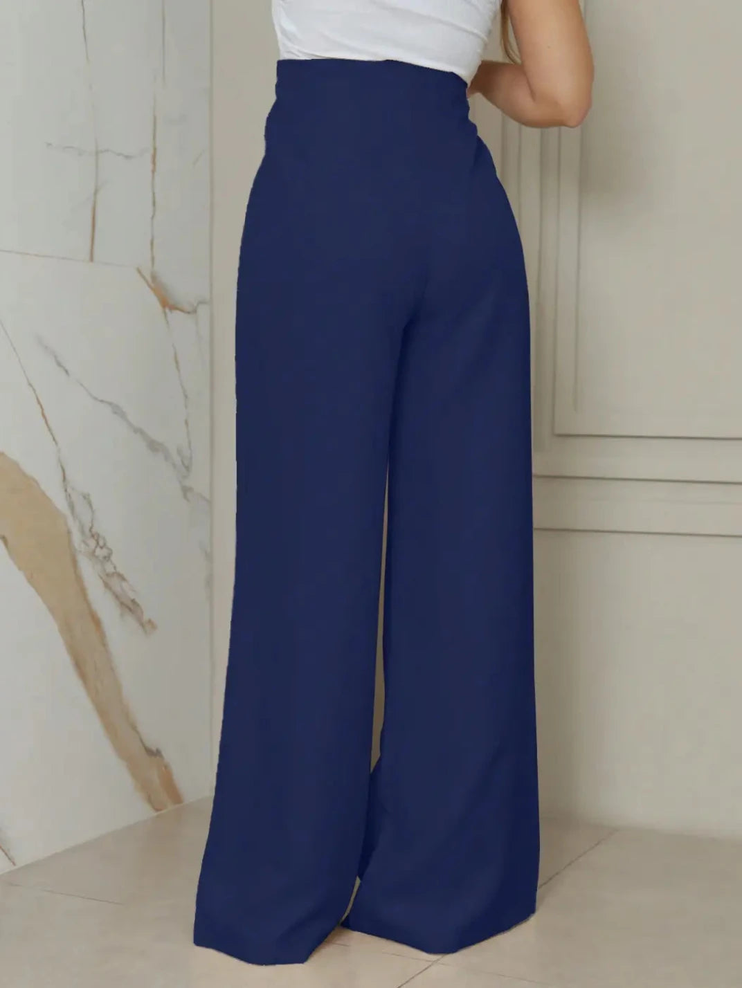 Calça Pantalona Calça Azul Social Feminina Pantalona Calca Social