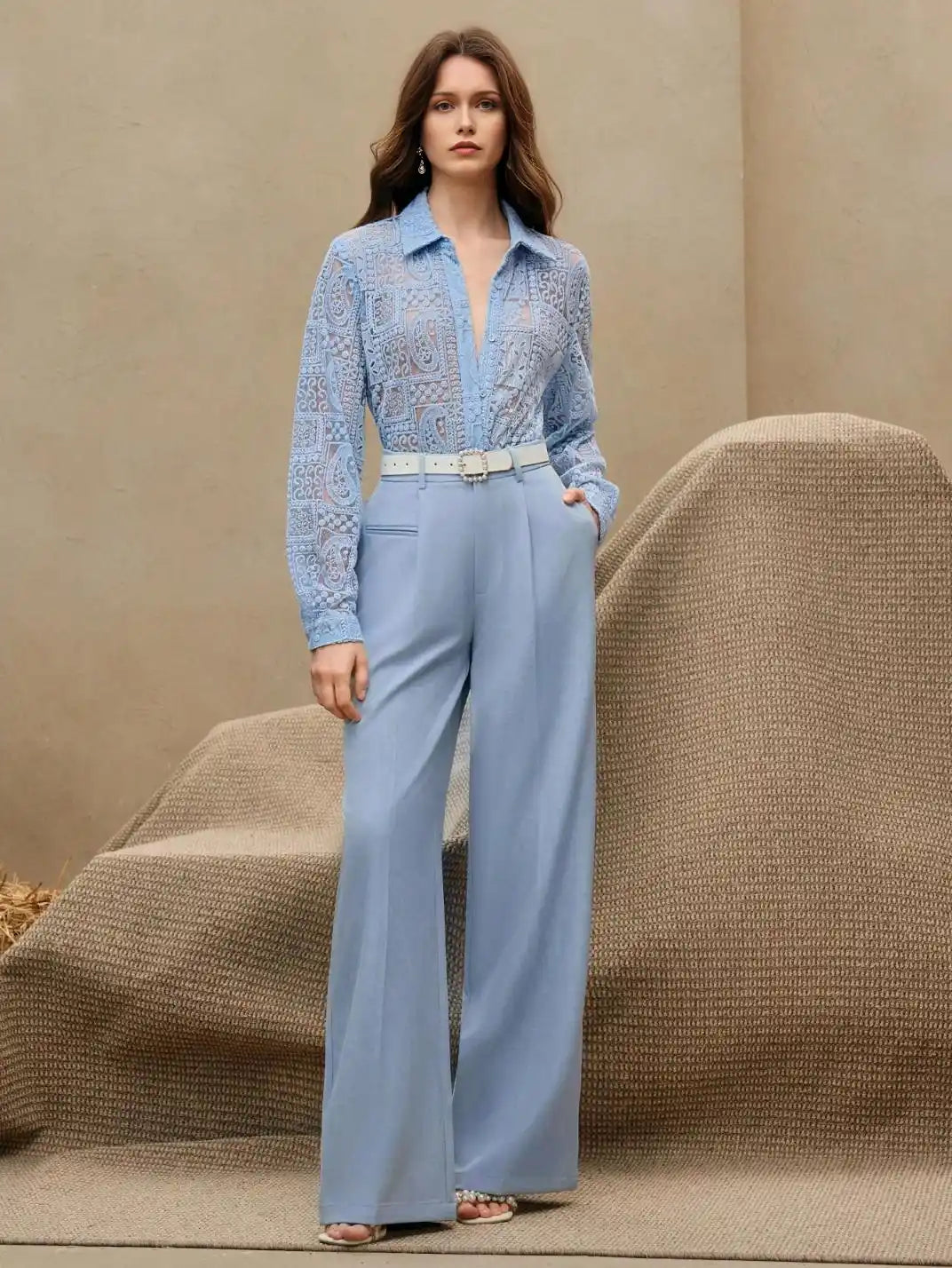 Camisa Feminina Manga Longa Bordada Azul - EstiloE, Camisa Manga Longa, Camisa Feminina Manga Longa, Camisa Feminina Bordada, Camisa Feminina Estampada, Camisa Feminina, Blusa Sofisticada, Blusa Manga Longa, Blusa Feminina Azul, Blusa Feminina, Blusa Bordada, Blusa Elegante