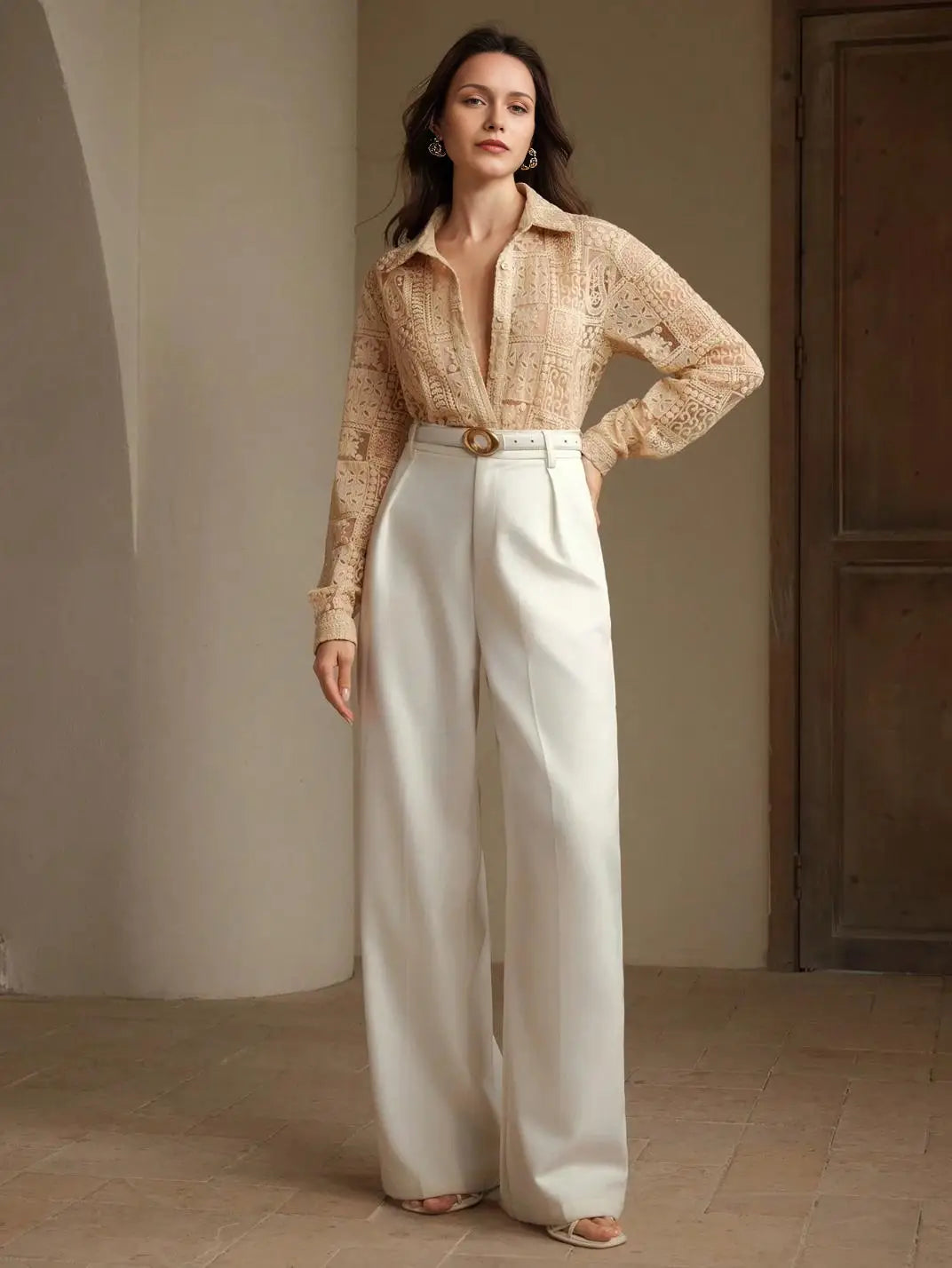 Camisa Feminina Manga Longa Bordada Caqui - EstiloE, Camisa Manga Longa, Camisa Feminina Manga Longa, Camisa Feminina Bordada, Camisa Feminina Estampada, Camisa Feminina, Blusa Sofisticada, Blusa Manga Longa, Blusa Feminina Caqui, Blusa Feminina, Blusa Bordada, Blusa Elegante
