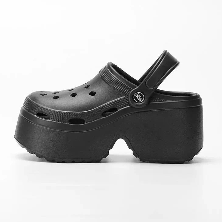 Clog Babuche Pataforma Alta Preto, Babuche Plataforma, Chinelo Feminino, Clog, Babuche, Sandália Babuche, Clogs Femininos