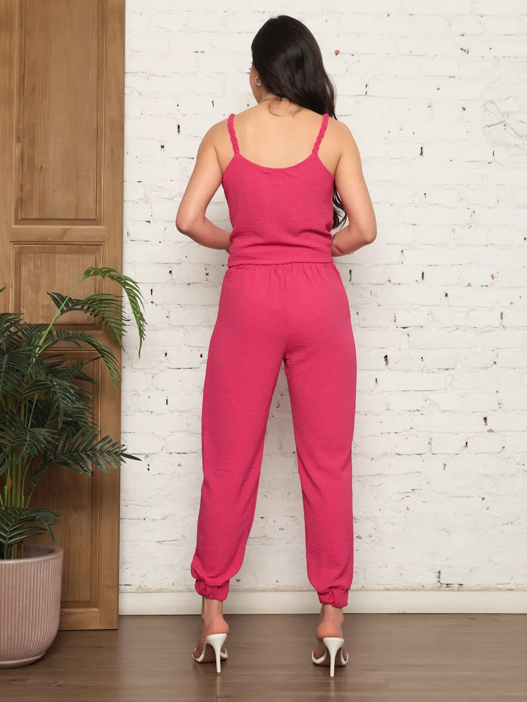 Conjunto Jogger e Regata Trança Pink - EstiloE, Conjunto Feminino Calça e Blusa, Conjunto Feminino, Conjunto de Calça e Blusa, Conjunto Calça e Regata, Conjunto Calça e Blusa Feminino