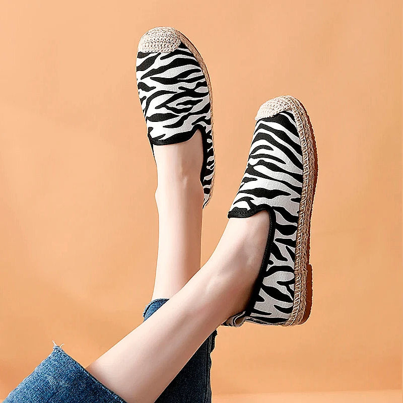 Sapatilha Loafer Aimal Print Zebra - Estilo.E