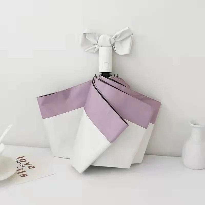 Sombrinha Automática Bicolor Lilac - Estilo.E, Sombrinha, Sombrinha Automática, Sombrinha com Proteção Solar, Sombrinha Mini, Mini Guarda Chuva, Sombrinha Pequena, Guarda Chuva de Bolsa, Sombrinha de Chuva
