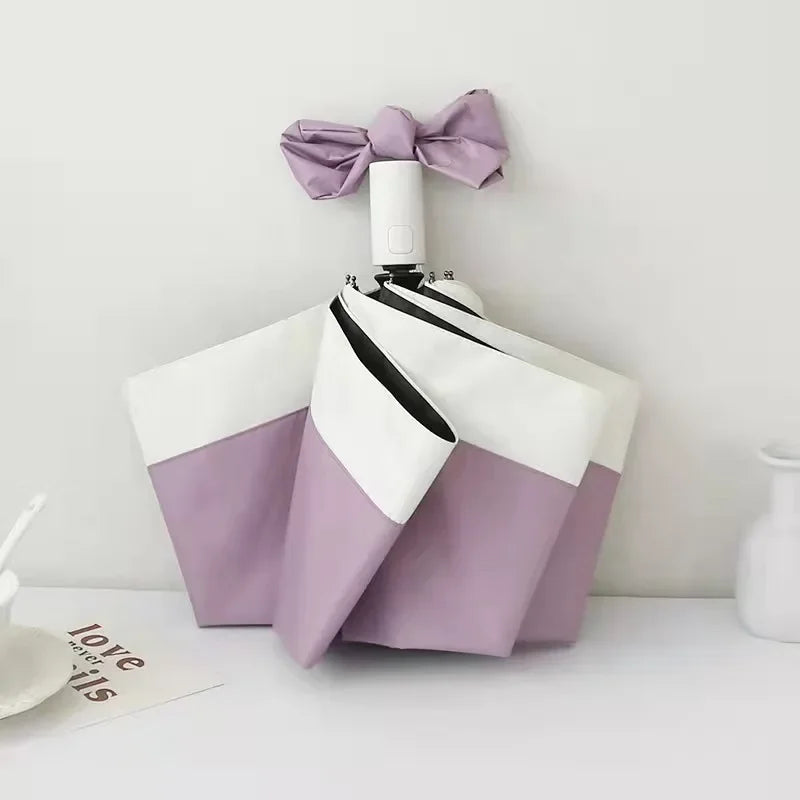 Sombrinha Automática Bicolor Lilac - Estilo.E, Sombrinha, Sombrinha Automática, Sombrinha com Proteção Solar, Sombrinha Mini, Mini Guarda Chuva, Sombrinha Pequena, Guarda Chuva de Bolsa, Sombrinha de Chuva