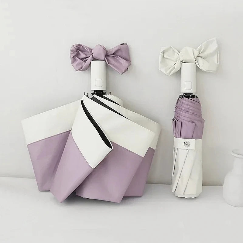 Sombrinha Automática Bicolor Lilac - Estilo.E, Sombrinha, Sombrinha Automática, Sombrinha com Proteção Solar, Sombrinha Mini, Mini Guarda Chuva, Sombrinha Pequena, Guarda Chuva de Bolsa, Sombrinha de Chuva