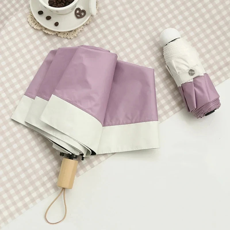 Sombrinha Bicolor Lilac - Estilo.E, Sombrinha, Sombrinha Manual, Sombrinha com Proteção Solar, Sombrinha Mini, Mini Guarda Chuva, Sombrinha Pequena, Guarda Chuva de Bolsa, Sombrinha de Chuva