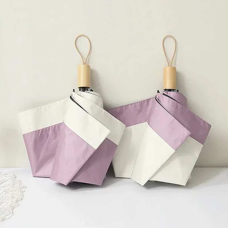 Sombrinha Manual Bicolor Lilac - Estilo.E, Sombrinha, Sombrinha Manual, Sombrinha com Proteção Solar, Sombrinha Mini, Mini Guarda Chuva, Sombrinha Pequena, Guarda Chuva de Bolsa, Sombrinha de Chuva