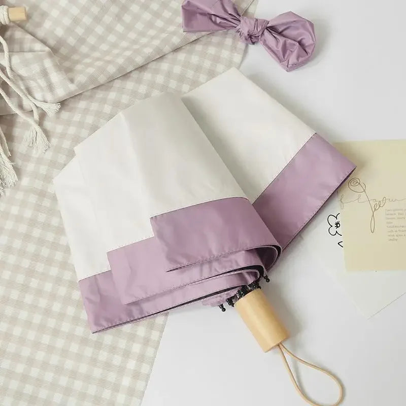 Sombrinha Manual Bicolor Lilac - Estilo.E, Sombrinha, Sombrinha Manual, Sombrinha com Proteção Solar, Sombrinha Mini, Mini Guarda Chuva, Sombrinha Pequena, Guarda Chuva de Bolsa, Sombrinha de Chuva
