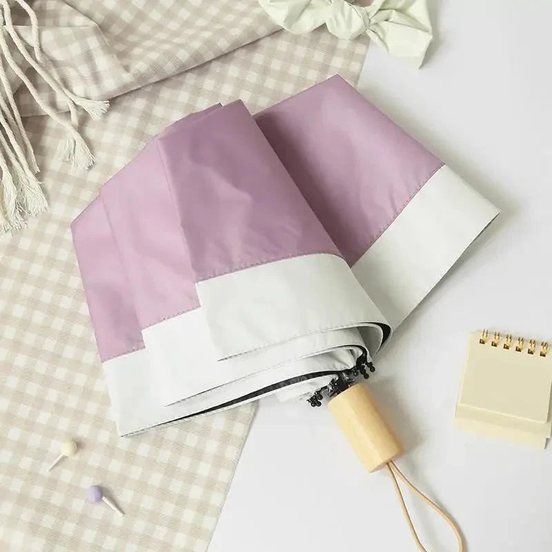 Sombrinha Manual Bicolor Lilac - Estilo.E, Sombrinha, Sombrinha Manual, Sombrinha com Proteção Solar, Sombrinha Mini, Mini Guarda Chuva, Sombrinha Pequena, Guarda Chuva de Bolsa, Sombrinha de Chuva