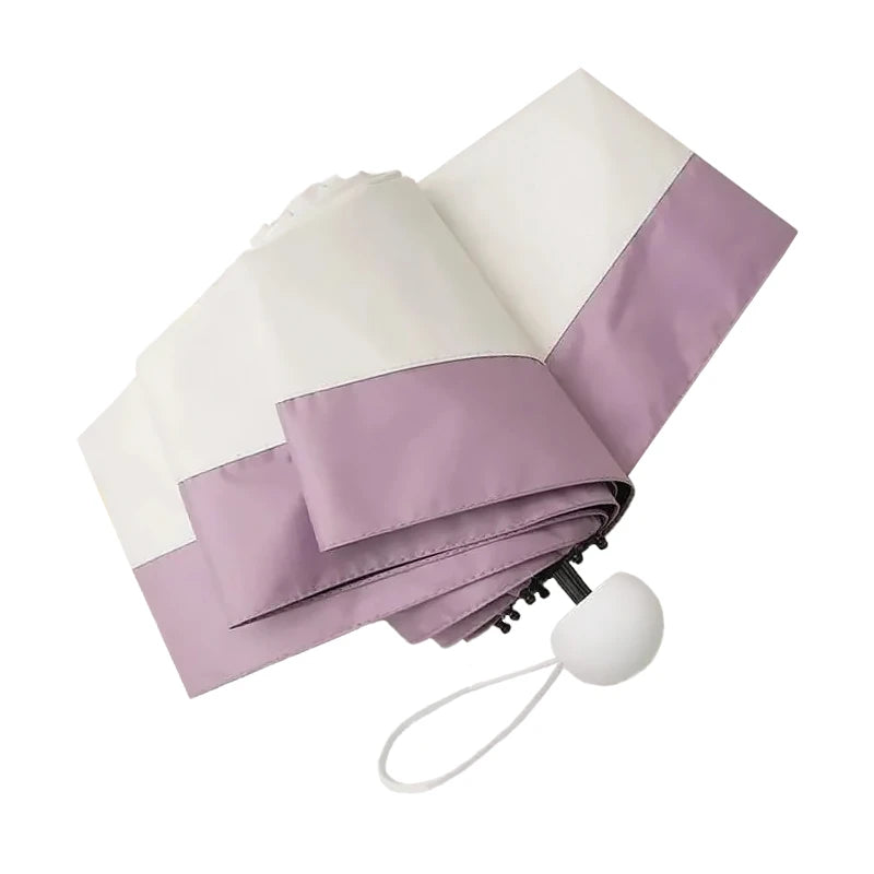 Sombrinha Mini Bicolor Lilac Branco - Estilo.E, Sombrinha, Sombrinha com Proteção Solar, Sombrinha Mini, Mini Guarda Chuva, Sombrinha Pequena, Guarda Chuva de Bolsa, Sombrinha de Chuva