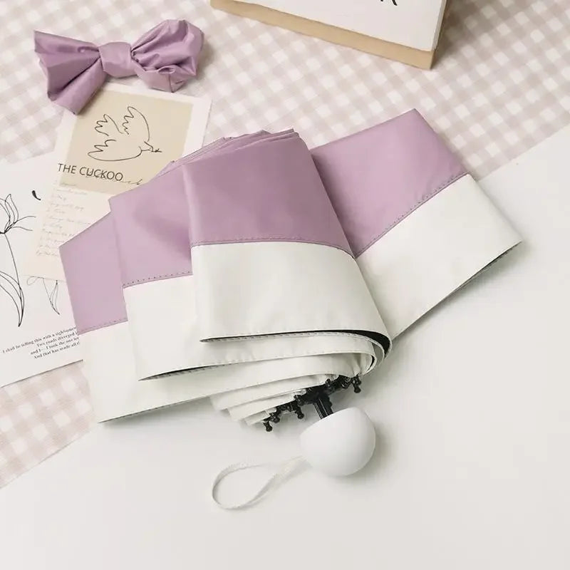 Sombrinha Mini Bicolor Lilac - Estilo.E, Sombrinha, Sombrinha com Proteção Solar, Sombrinha Mini, Mini Guarda Chuva, Sombrinha Pequena, Guarda Chuva de Bolsa, Sombrinha de Chuva