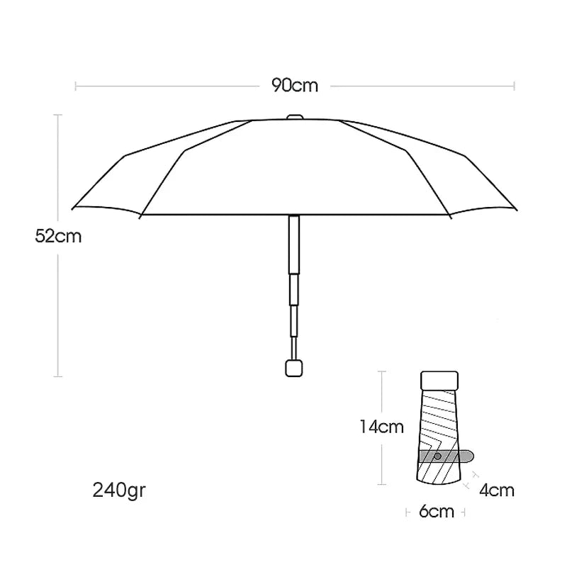 Sombrinha Mini Bolsa - Estilo.E, Sombrinha, Sombrinha com Proteção Solar, Sombrinha Mini, Mini Guarda Chuva, Sombrinha Pequena, Guarda Chuva de Bolsa, Sombrinha de Chuva