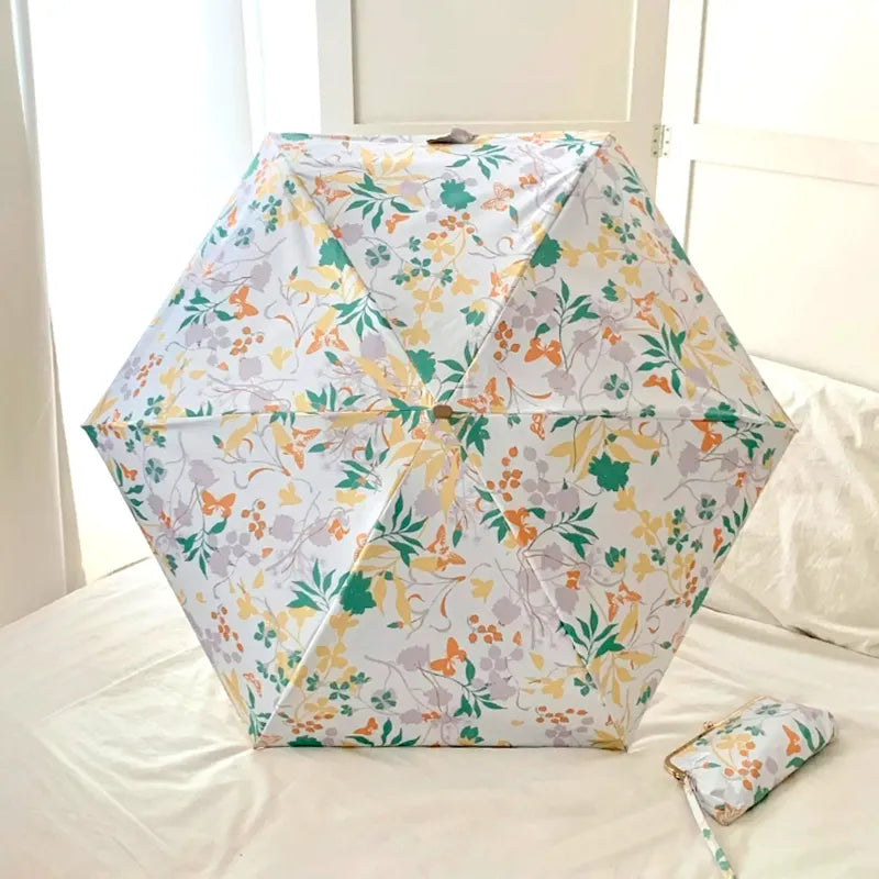 Sombrinha Mini Bolsa Estampa Folha - Estilo.E, Sombrinha, Sombrinha com Proteção Solar, Sombrinha Mini, Mini Guarda Chuva, Sombrinha Pequena, Guarda Chuva de Bolsa, Sombrinha de Chuva