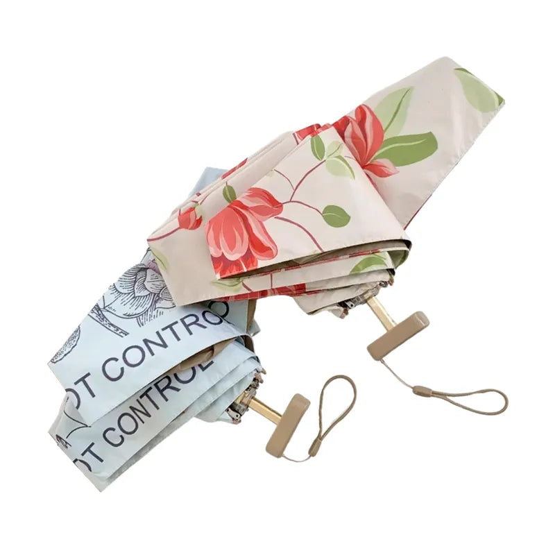 Sombrinha Mini Bolsa Floral - Estilo.E, Sombrinha, Sombrinha com Proteção Solar, Sombrinha Mini, Mini Guarda Chuva, Sombrinha Pequena, Guarda Chuva de Bolsa, Sombrinha de Chuva